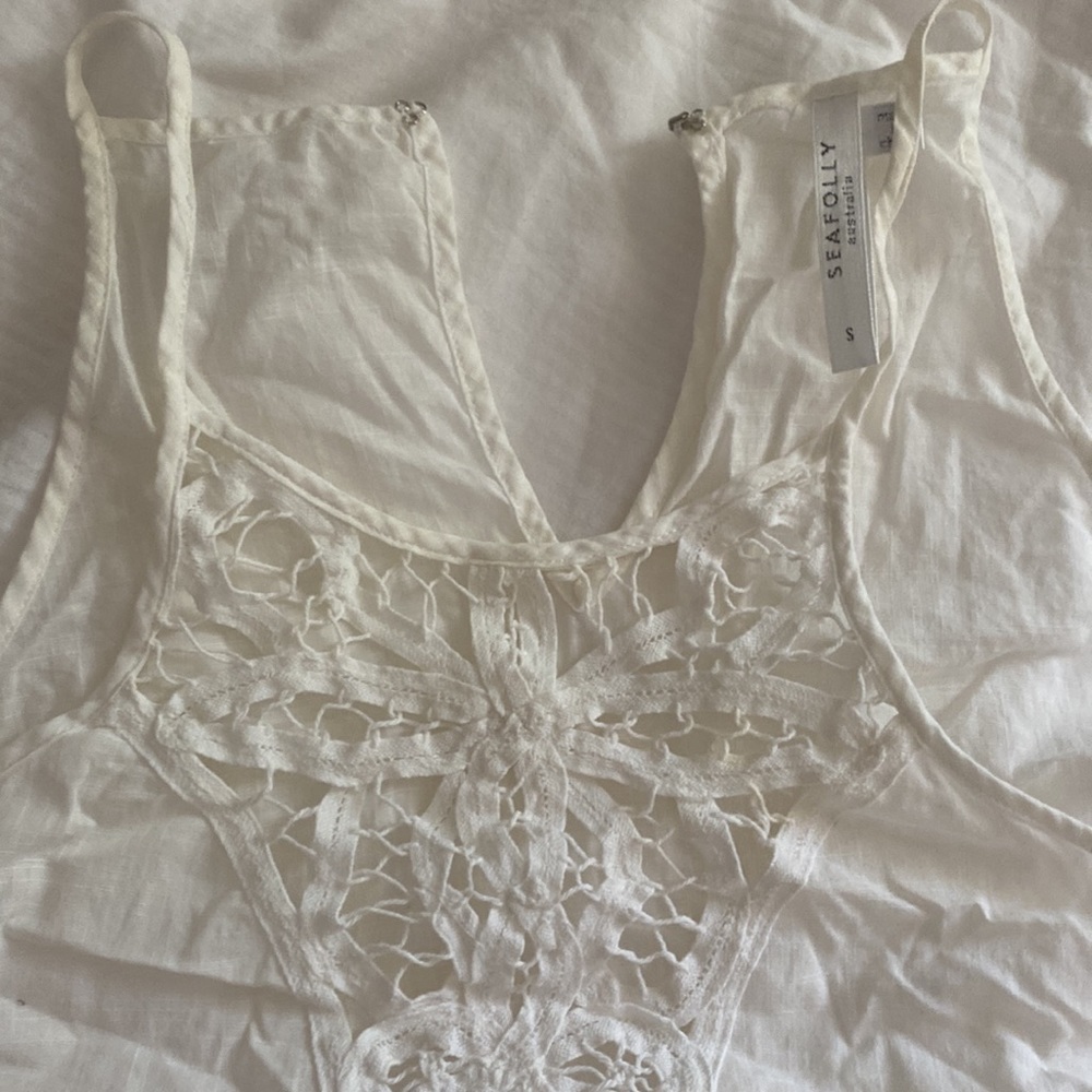 Seafolly linen summer top/swim cover - Picture 2 of 4
